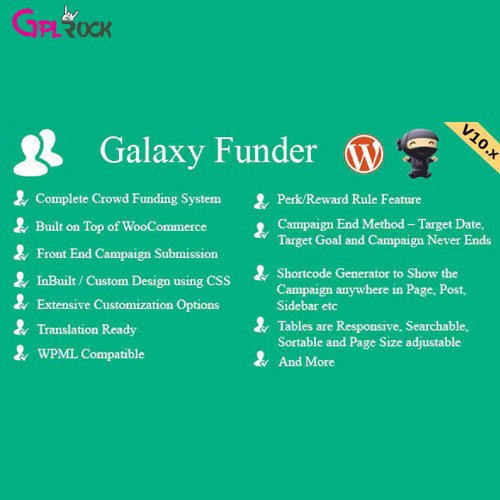 Galaxy Funder – WooCommerce Crowdfunding System